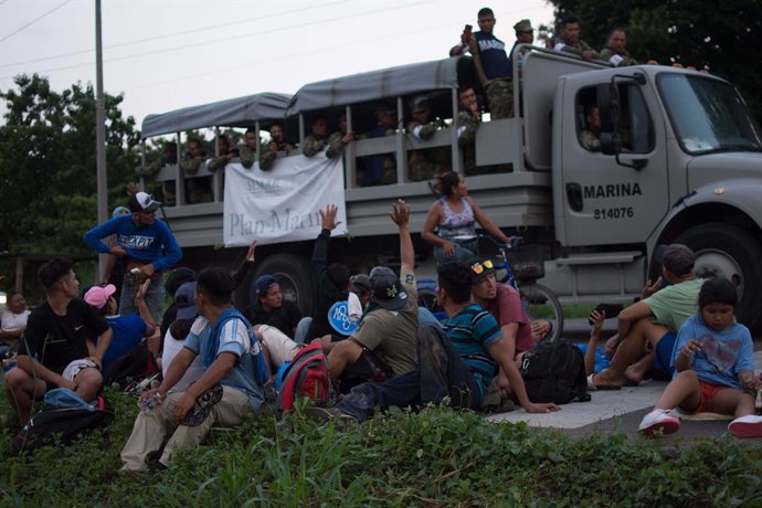 Archivo - 11 de fevereiro de 2018 - Tapachula, Chiapas, México - Durante o mês de novembro do ano de 2018, milhares de centro-americanos organizados nas chamadas caravanas de migrantes percorreram o território mexicano para tentar chegar aos Estados Unido