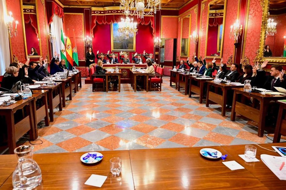 Archivo - Imagen de archivo del Pleno del Ayuntamiento de Granada.