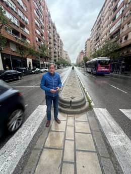 Mediana de la avenida de Andalucía de Jaén.