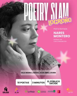 La poeta, artista visual y editora madrileña Nares Montero, invitada de abril en el Poetry Slam de Logroño