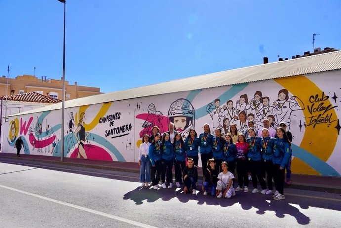 Una obra artística que homenajea a los deportistas y clubes locales que han alcanzado importantes logros en sus respectivas disciplinas