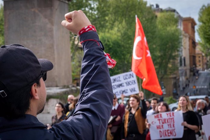 Archivo.- Manifestación estudiantil por Turquía.