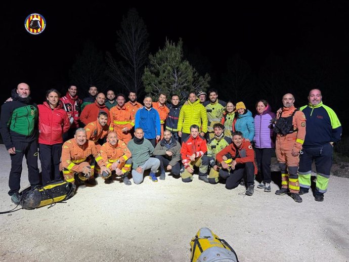Rescatados los cuatro hombres que se encontraban ailsados en una cueva en Vallada (Valencia)