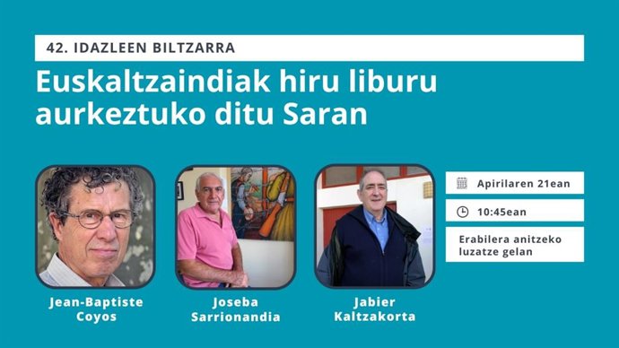 Euskaltzaindiak hiru liburu aurkeztuko ditu 42. Sarako Idazleen Biltzarrean