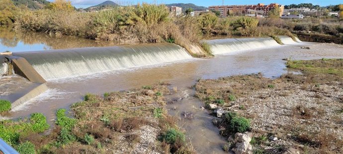 Río Llobregat a la altura del azud de Molins de Rei/Sant Vicenç dels Horts (Barcelona)