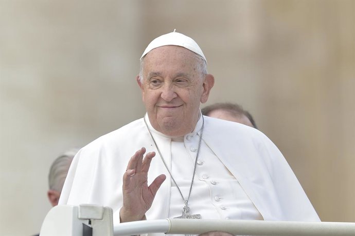 Archivo - Arquivo - Papa Francisco durante a proclamação de novos santos da Igreja Católica no Dia Mundial das Missões 2024, no Vaticano, em 20 de outubro de 2024, na Cidade do Vaticano. O Beato Manuel Ruiz Lopez e sete membros do Ordo