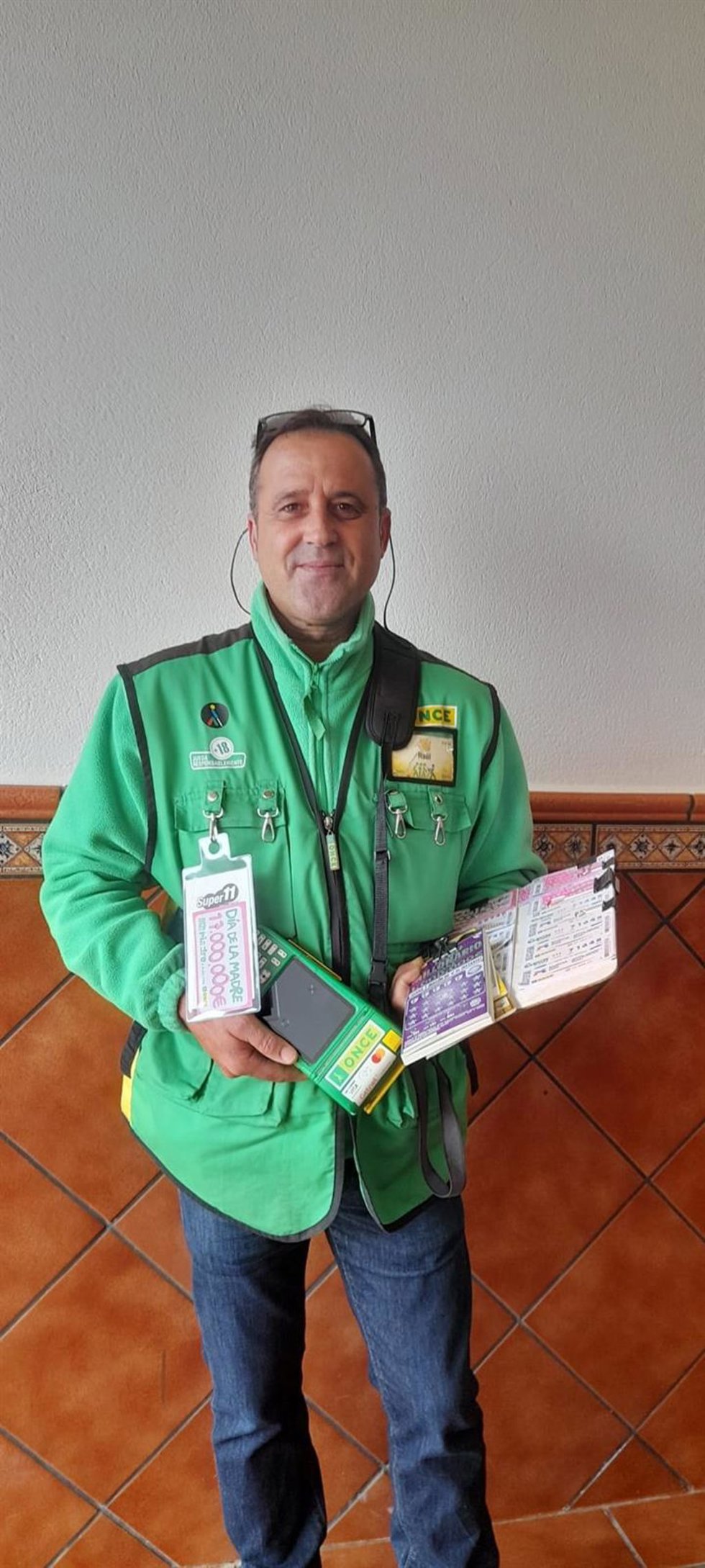El vendedor de la ONCE Raúl Parra Miranda