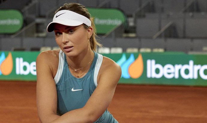 La tenista española Paula Badosa posa para Iberdrola en el Mutua Madrid Open.