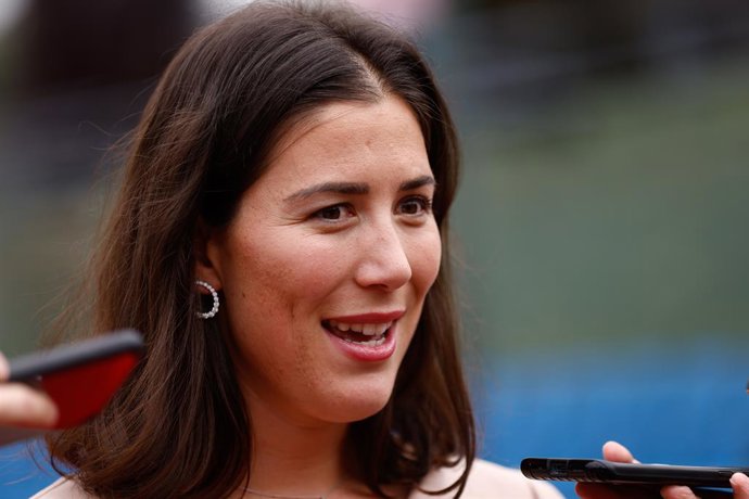 Archivo - Garbine Muguruza assiste à cerimônia de entrega da Medalha de Ouro pelo Mérito Esportivo (Medalla de Oro al Merito Deportivo) concedida a Garbine Muguruza no Chamarti Tennis Club em 5 de julho de 2023, em Madri, Espanha.