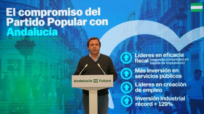 El secretario general del PP-A, Antonio Repullo, este lunes