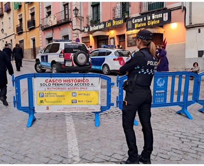 Operativo policial en Cuenca con motivo de la Semana Santa.