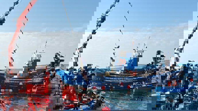 Primera levantá de la almadraba Punta Atalaya de Conil de la Frontera (Cádiz), agrupada en la OPP51 junto a Zahara y Tarifa.