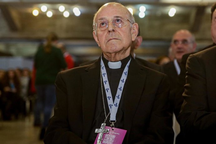 Archivo - El presidente de la CEE, Ricardo Blázquez, durante la apertura del Congreso de los Laicos 2020 en el Pabellón de Cristal de la Casa de Campo de Madrid (España), a 14 de febrero de 2020.