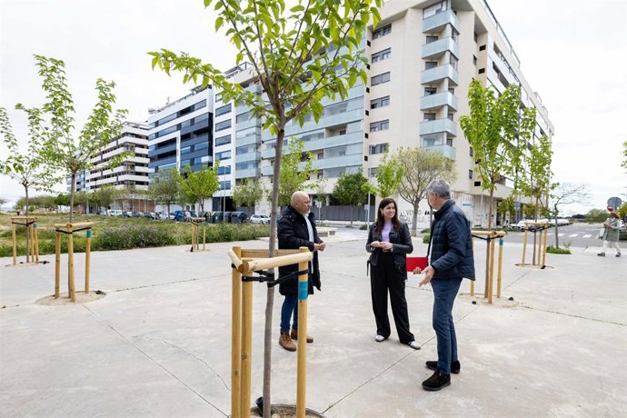 La consejera municipal de Medio Ambiente y Movilidad, Tatiana Gaudes,  presenta el plan de arbolado
