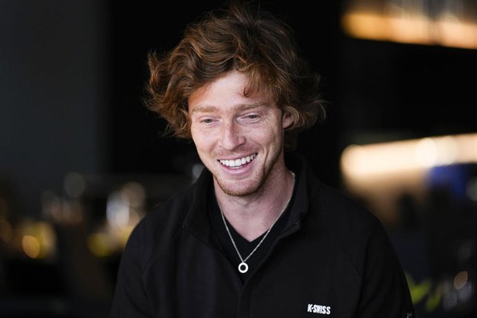 El tenista ruso Andrey Rublev durante el Media Day del Mutua Madrid Open 2025.