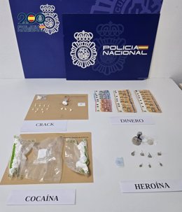 Droga requisada en una operación de la Policía Nacional en La Laguna