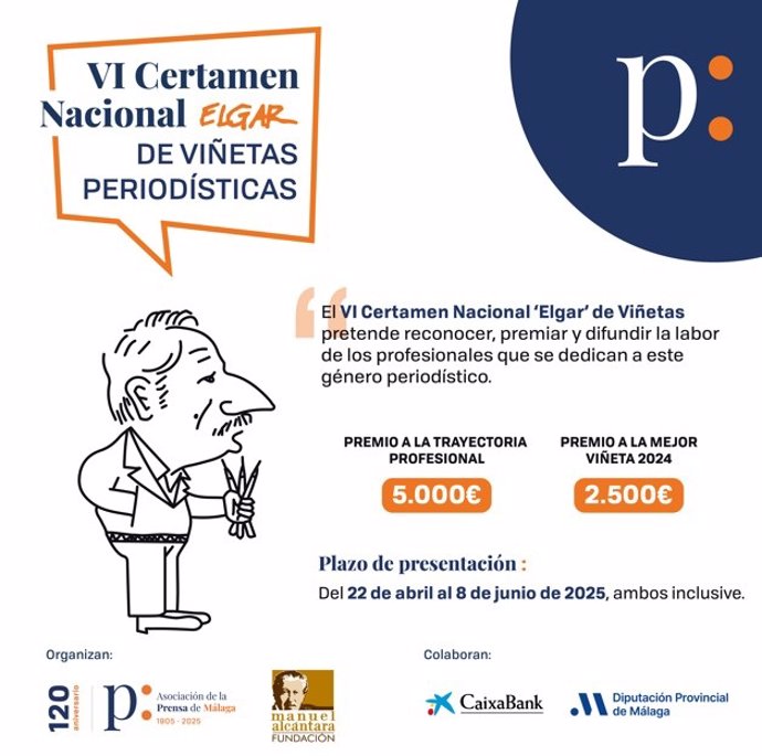 Cartel del Certamen Nacional 'Elgar' de Viñetas Periodísticas
