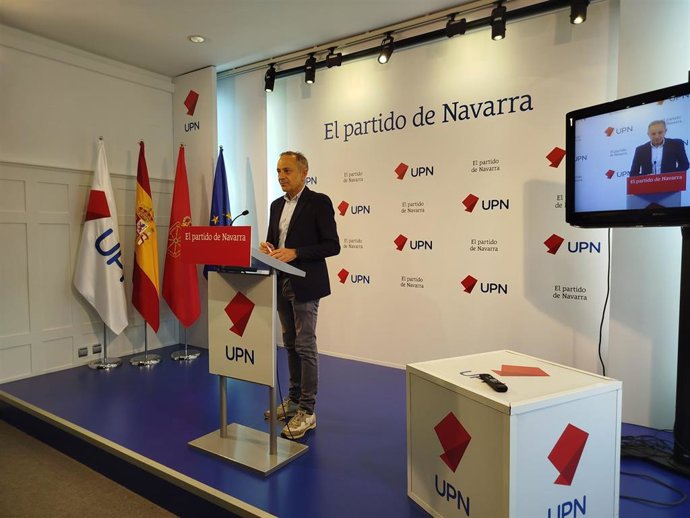 El portavoz parlamentario de UPN en materia de vivienda, Juan Luis Sánchez de Muniáin