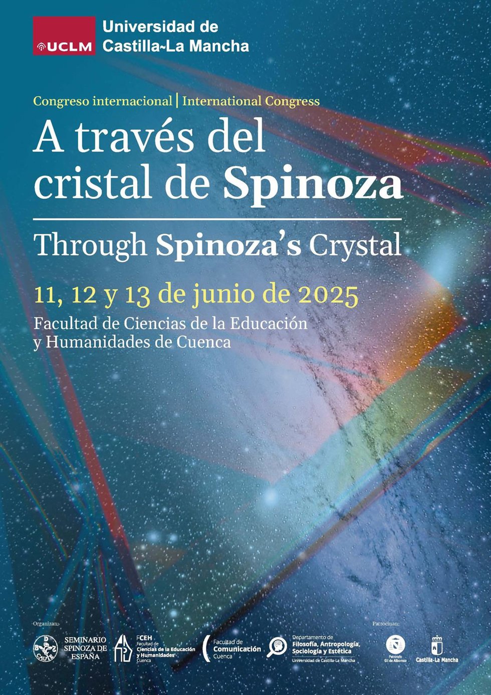 Cartel del Congreso Internacional 'A través del cristal de Spinoza'.