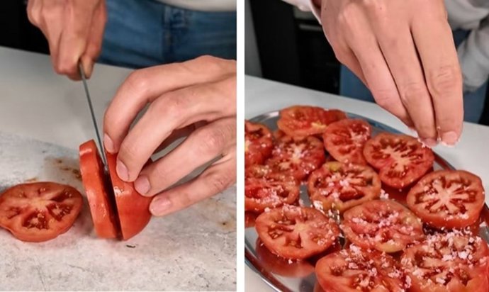 Captura de pantalla de un vídeo de tiktok de @lacocinadesantiaguini.