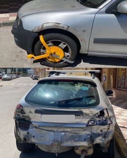Vehículo inmovilizado en Los Barrios por la Policía Local.