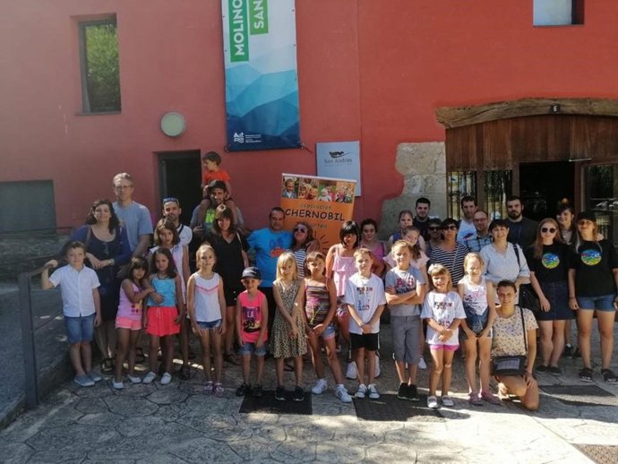 Archivo - Niños de Ucrania acogidos en Euskadi y Navarra durante el  verano.