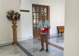 Rafael Gelo, secretario de Política Institucional de UGT Andalucía, en el Parlamento este martes.