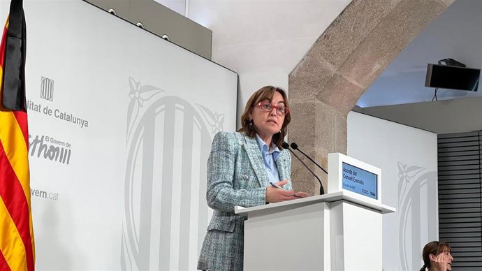 La consellera de Territorio, Vivienda y Transición Ecológica y portavoz de la Generalitat, Sílvia Paneque, en una rueda de prensa tras el Consell Executiu