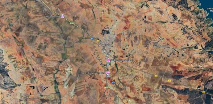Vista de la localidad de Honrubia en Google Maps.