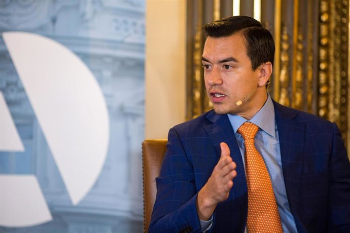 Archivo - El presidente de Ecuador, Daniel Noboa, en una visita a Madrid en 2024.