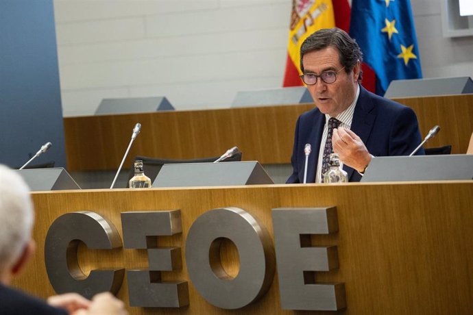El presidente de la CEOE, Antonio Garamendi. 