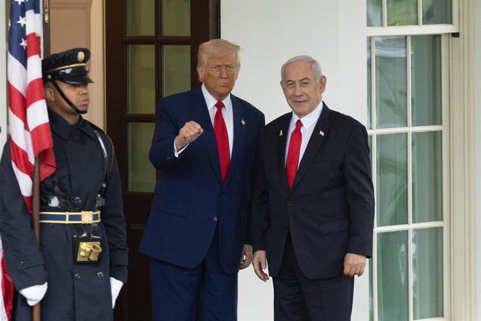 El presidente de Estados Unidos, Donald Trump, recibe al primer ministro de Israel, Benjamin Netanyahu, en la Casa Blanca