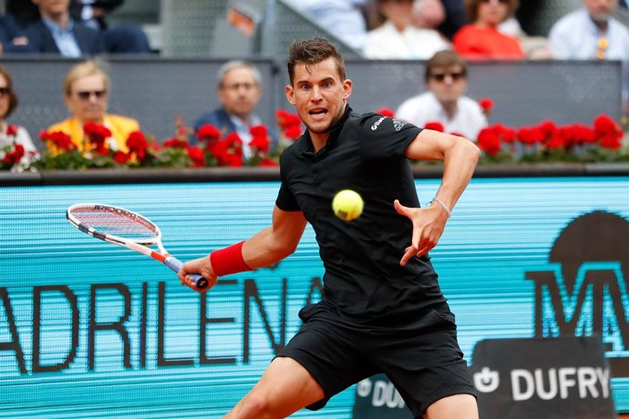 Archivo - Dominic Thiem during the Masters Series Madrid 2018 at Caja Magica in Madrid, Spain, May 12th, 2018.