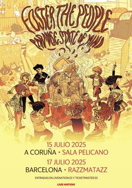 Cartel de Foster the People de su gira española