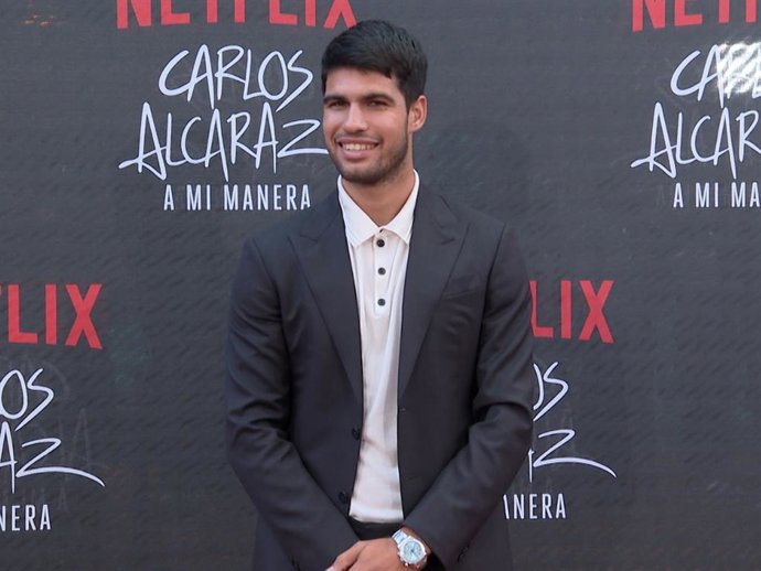 Carlos Alcaraz en el estreno de su serie documental 'Carlos Alcaraz: A mi manera'