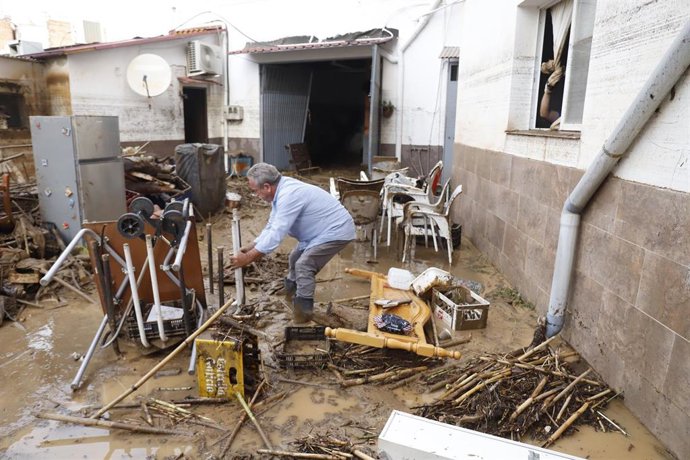 Archivo - Detalle del municipio de Benagarmosa, de la Axarquía, tras el paso de la DANA en una imagen de archivo 