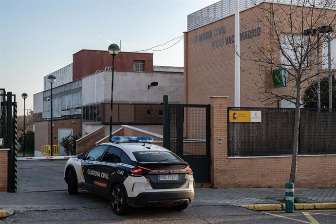 Archivo - El acuartelamiento de Rivas Vaciamadrid donde se encuentra el pakistaní que asesinó a los hermanos de Morata de Tajuña, a 22 de enero de 2024, en Rivas-Vaciamadrid, Madrid (España). 