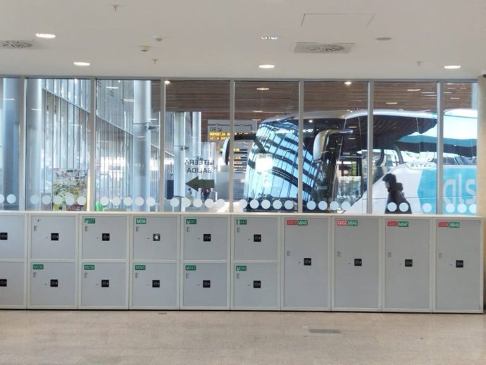 Zona de consignas en las estación de autobuses de Vitoria-Gasteiz