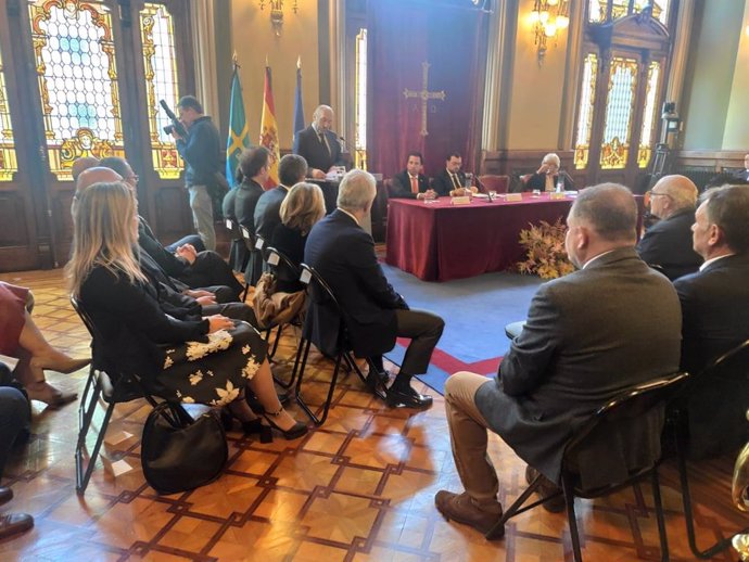 Juan Cofiño, en el transcurso de su intervención