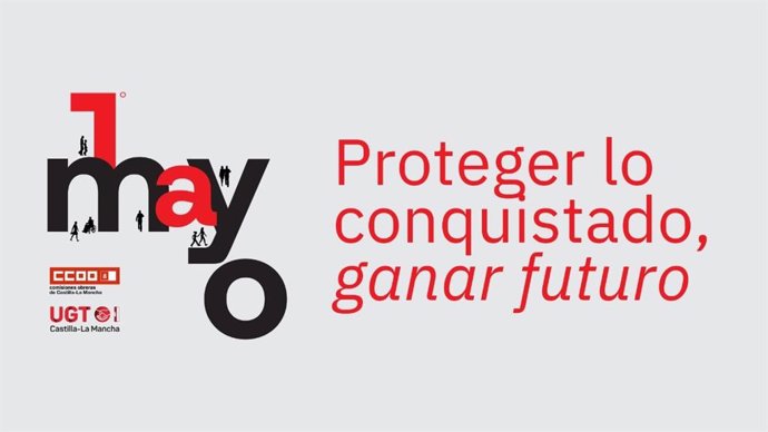 Cartel del 1 de mayo en Castilla-La Mancha
