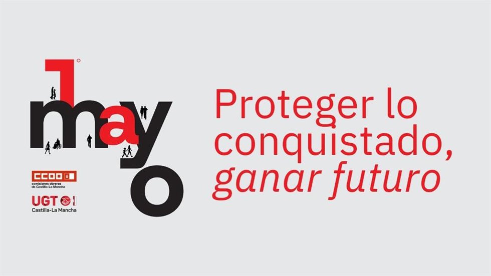 Cartel del 1 de mayo en Castilla-La Mancha