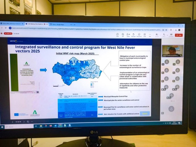 La Consejería de Salud y Consumo ha participado en un seminario web sobre infecciones transmitidas por vectores, celebrado en el marco de la Acción Conjunta 'United4Surveillance'.