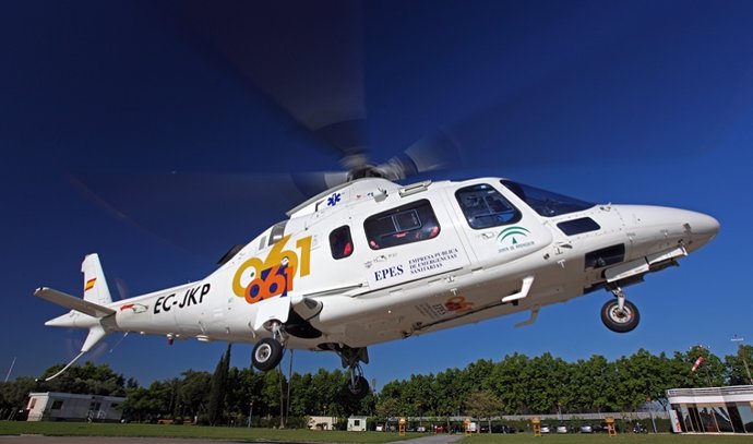 Helicóptero del 061.