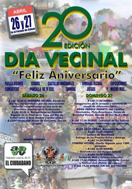 Cartel de la XX edición del Día Vecinal de Toledo.