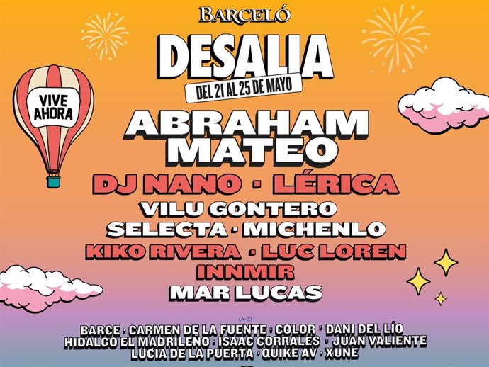 Descubrimos el espectacular cartel de artistas de Desalia 2025