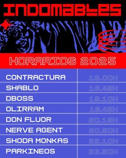 Cartel del festival de música urbana 'Indomables' de Albacete.