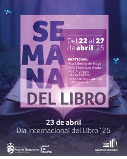 Cartel de la Semana del Libro en Hoyo de Manzanares 2025