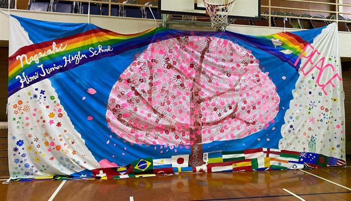 Uno de los murales de la iniciativa 'Kids' Guernica'