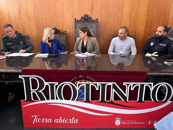 Junta Local de Seguridad celebrada en Minas de Riotinto (Huelva).