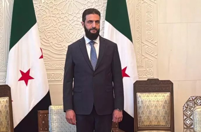El presidente de transición de Siria y líder del grupo yihadista Hayat Tahrir al Sham (HTS), Ahmed al Shara.